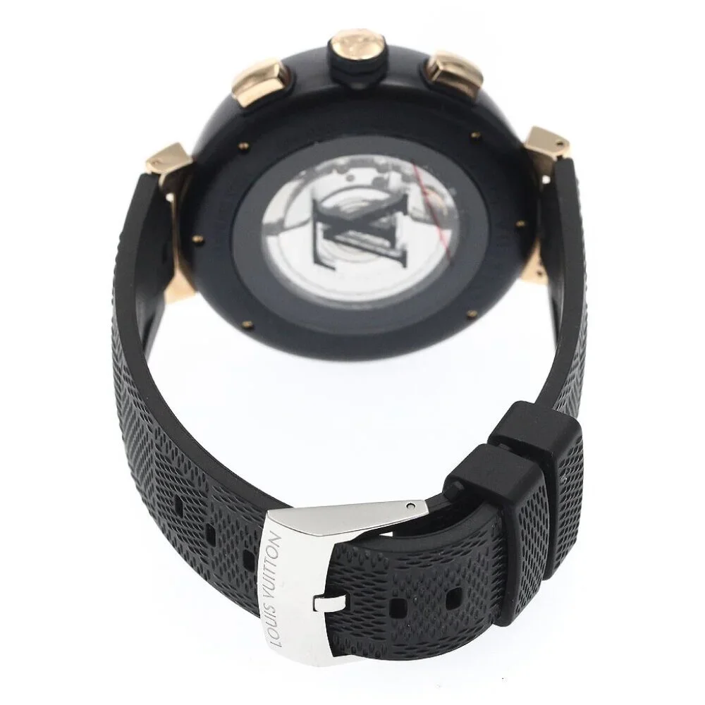 LOUIS VUITTON Tambour Damier Cobalt QA090 Automatic Men's Watch_883864